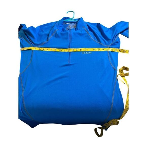 Columbia Mens Blue Omni-Shade Thumbhole 1/4 Zip Long Sleeve Shirt 2XL - Picture 8 of 14